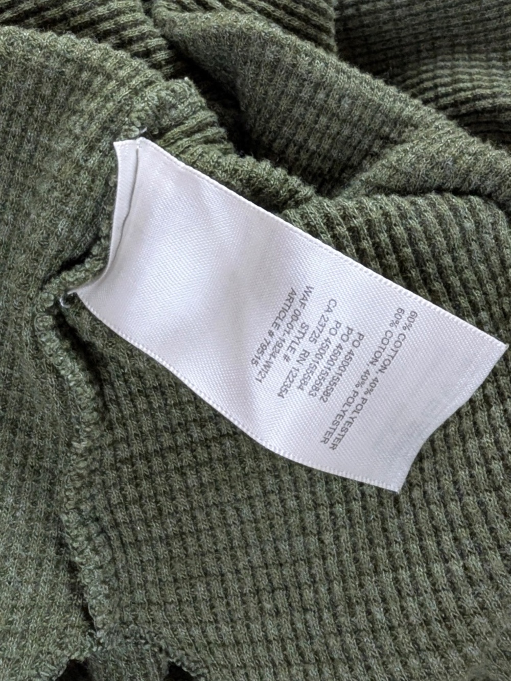 Babaton Green Turtleneck Waffle Size Small Long Sleeve - Picture 13 of 13